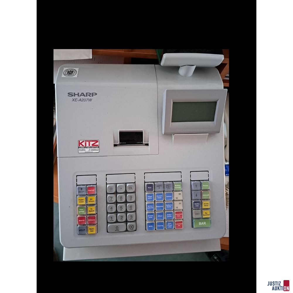 Sharp Kassensystem XE-A 207 W gebraucht/Gebrauchsspuren vorhanden