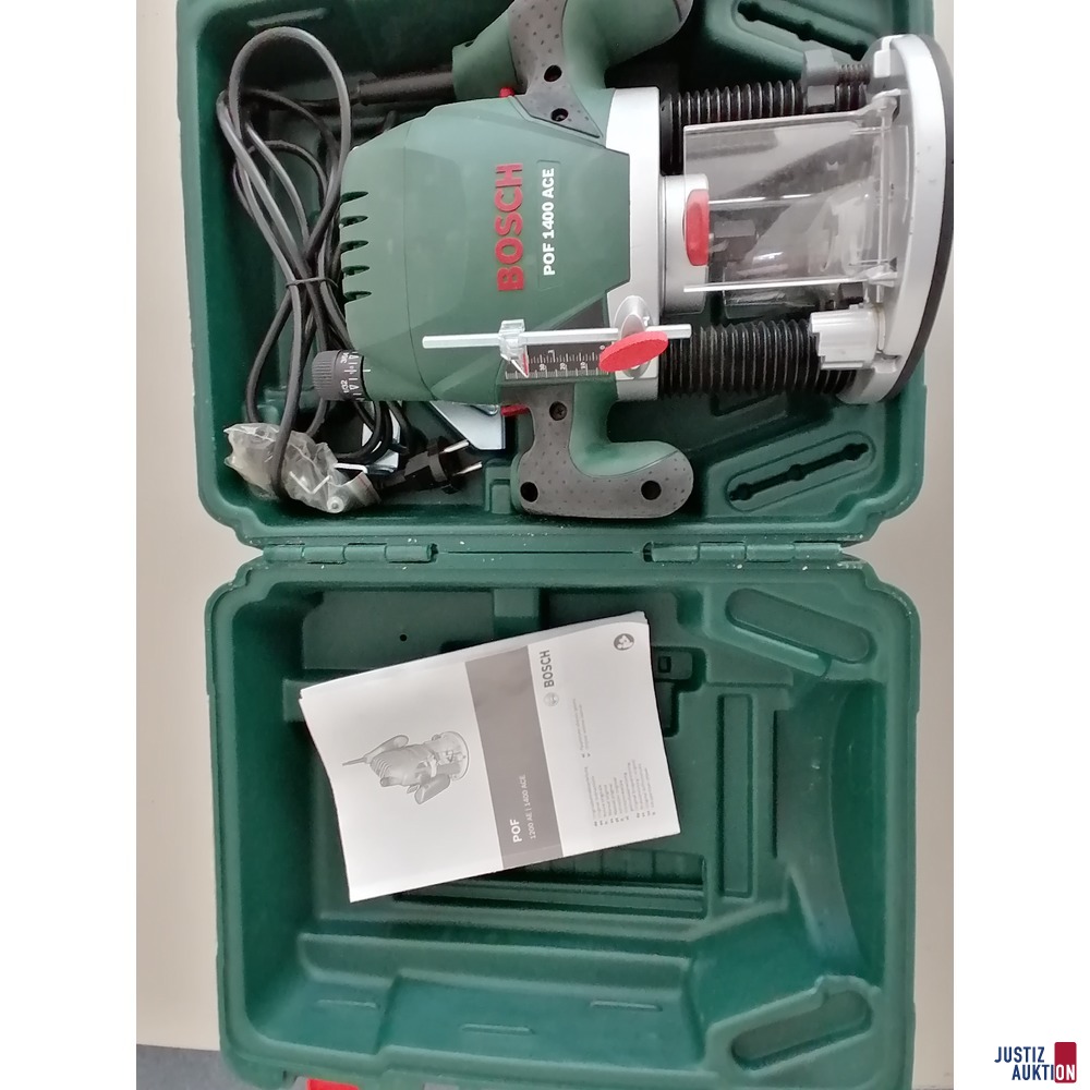 Bosch Oberfräse "POF 1400 ACE" mit Werkzeugkoffe