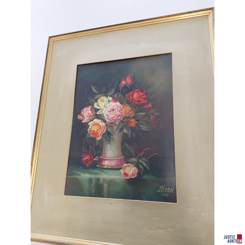 Bild von Stern &lpar;K&uuml;nstler 20&period; Jh&rpar; - Rosenstrauss in Vase