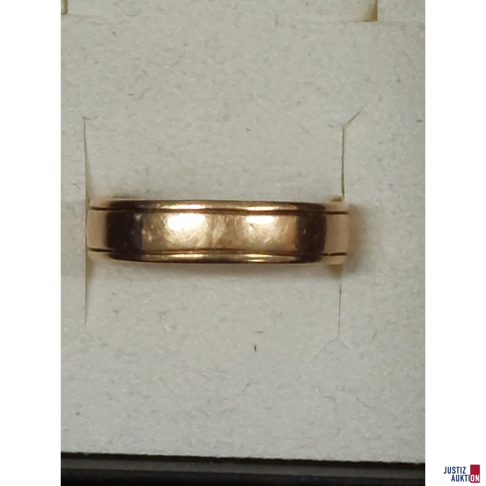 Herrenehering Rosegold mit Gravur Ute