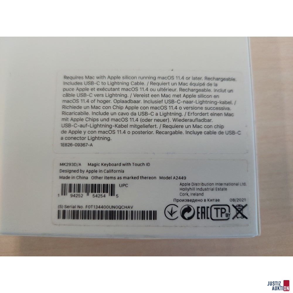 Magic Keyboard with Touch der Marke Apple Model: A-2449