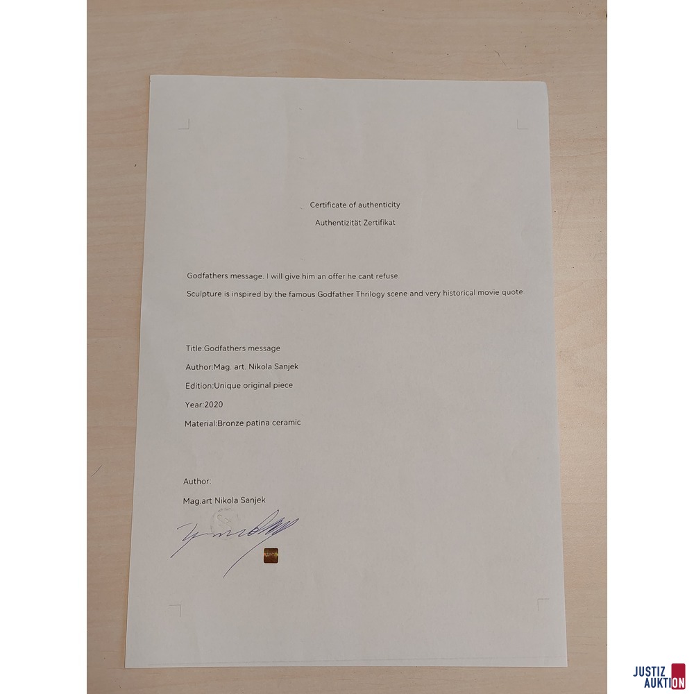 Kunstwerk von Sanjek Nikola Titel: Godfathers message