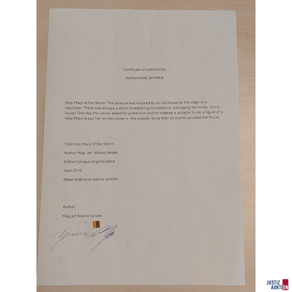 Kunstwerk von Sanjek Nikola - Holy Mary oft he Storm