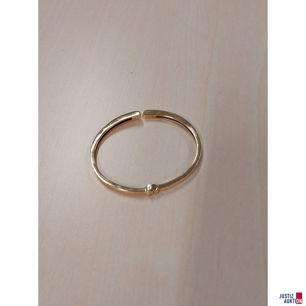 Armspange mit Federverschluss 585 ‰ Gelbgold punziert 6,8 g