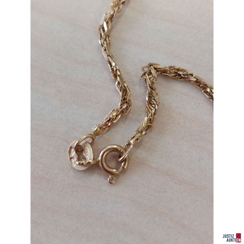 Herrenhalskette mit Kruzifix 585 &permil; amtspunziert 5&comma;6 g L&auml;nge 50 cm