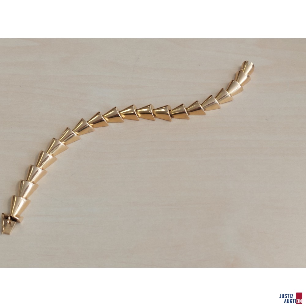 Gliederarmband 750 ‰ Geldgold punziert