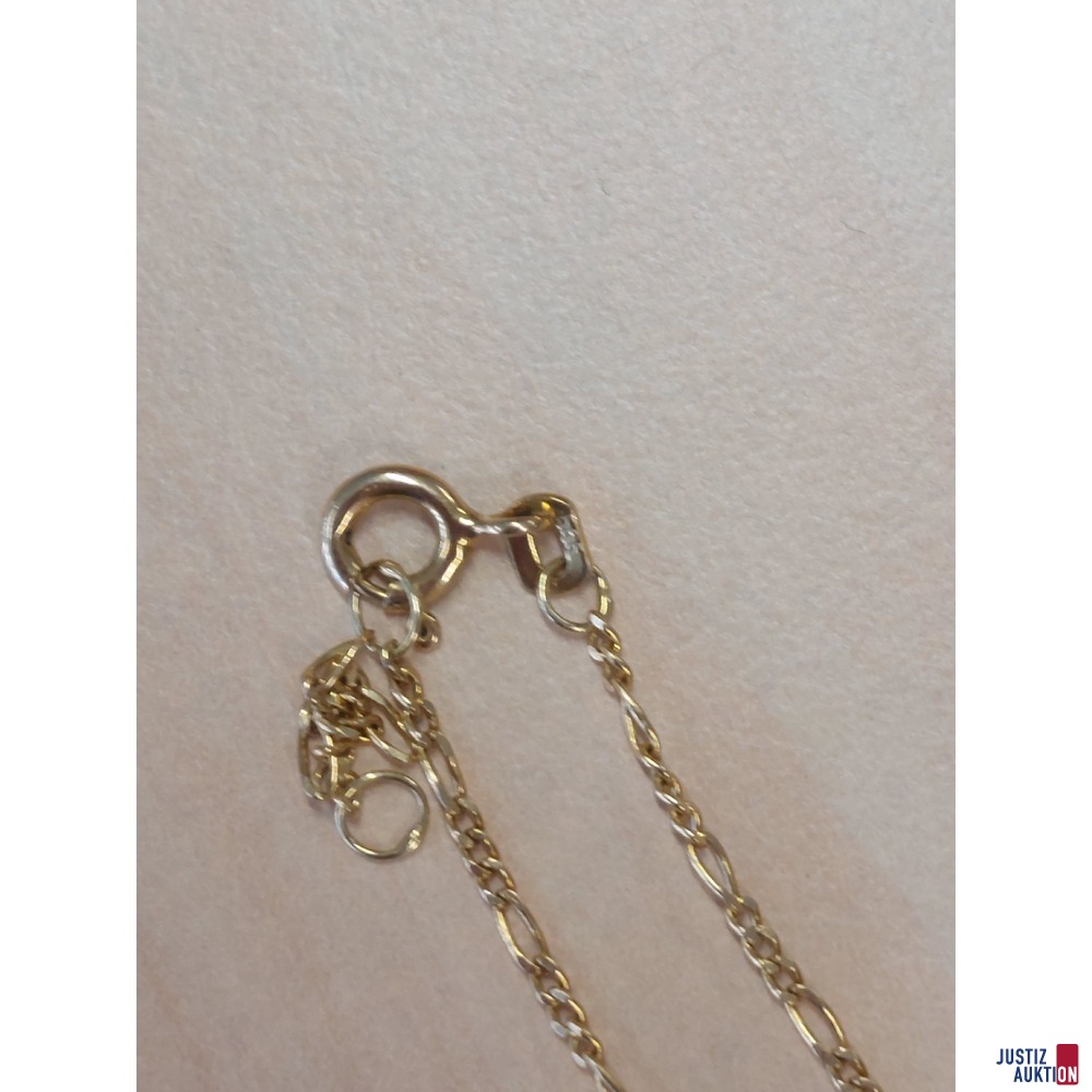 Kinderhalskette Gelbgold 585 &permil; punziert
