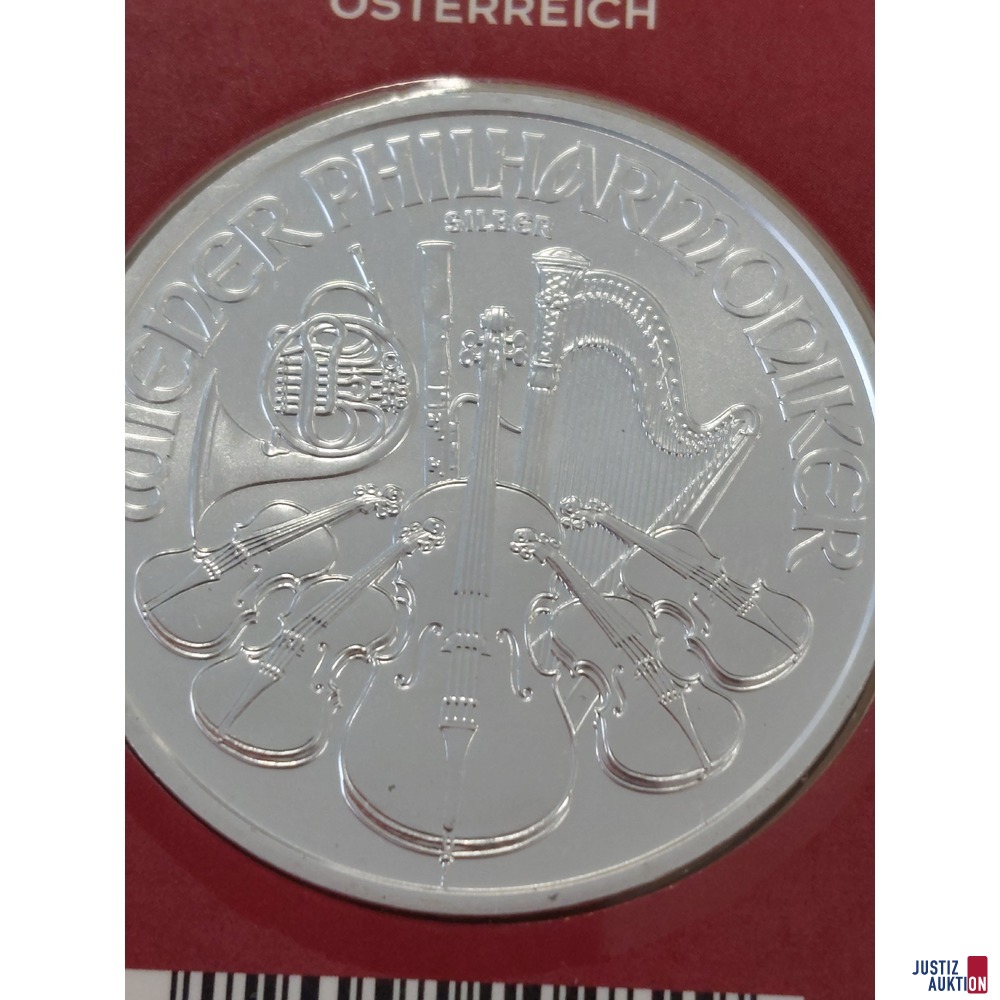 2 Stück 1 Unze Wiener Philharmoniker Silber Jahrgang 2025 in Original Blister