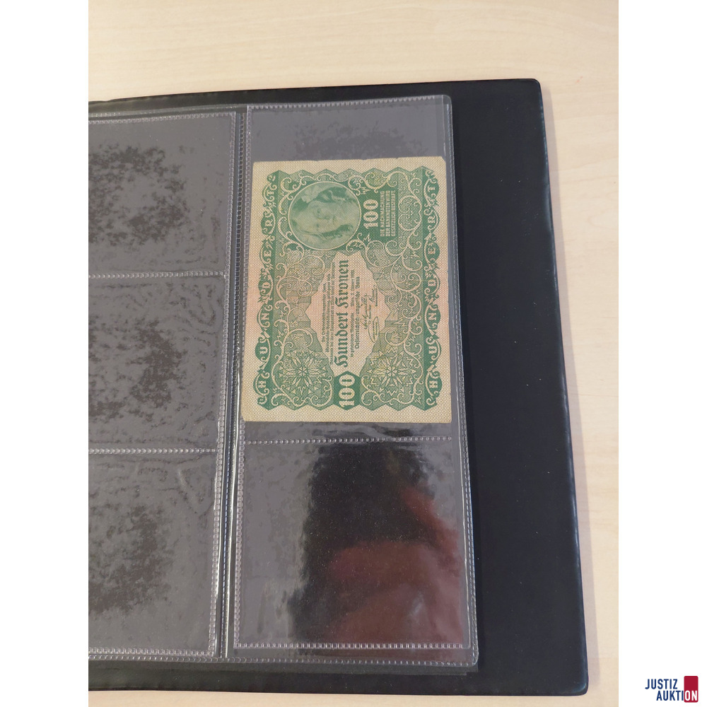 Sammelalbum mit diversen Kursgeld und Silberm&uuml;nzen