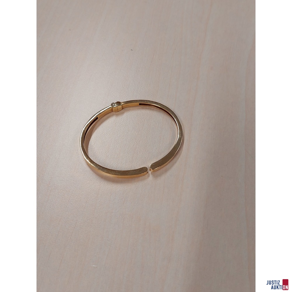 Armspange mit Federverschluss 585 ‰ Gelbgold punziert 6,8 g