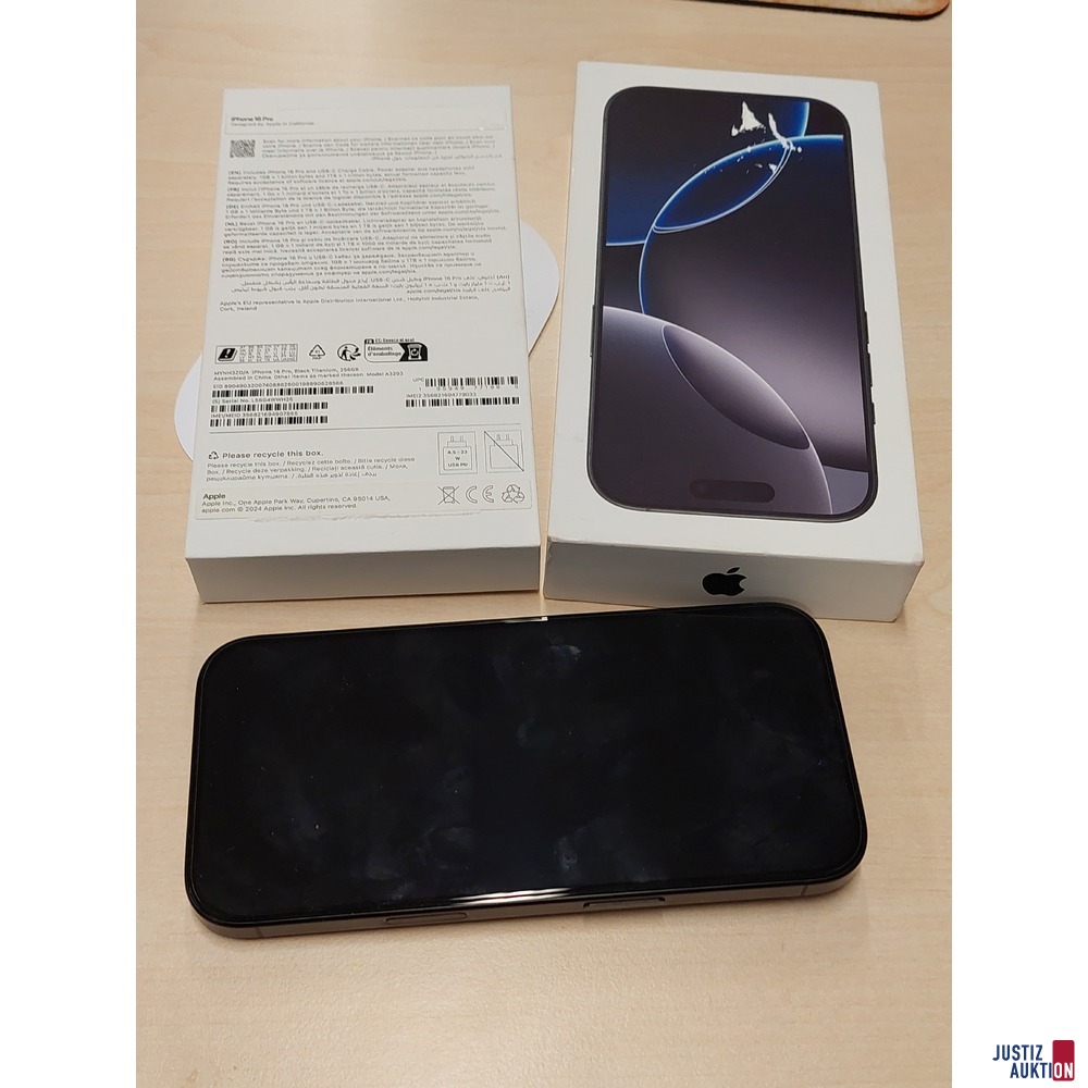 Handy der Marke Apple iPhone 16 Pro Black Titanium 256GB
