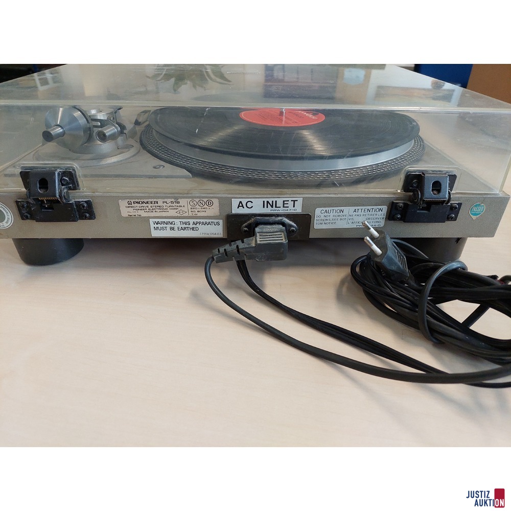 Plattenspieler der Marke Pioneer PL-518