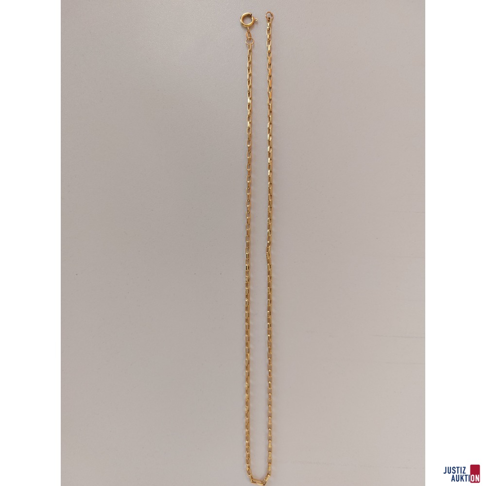 Karreekette 18kt Gold ca. 52 cm lang 3,80g