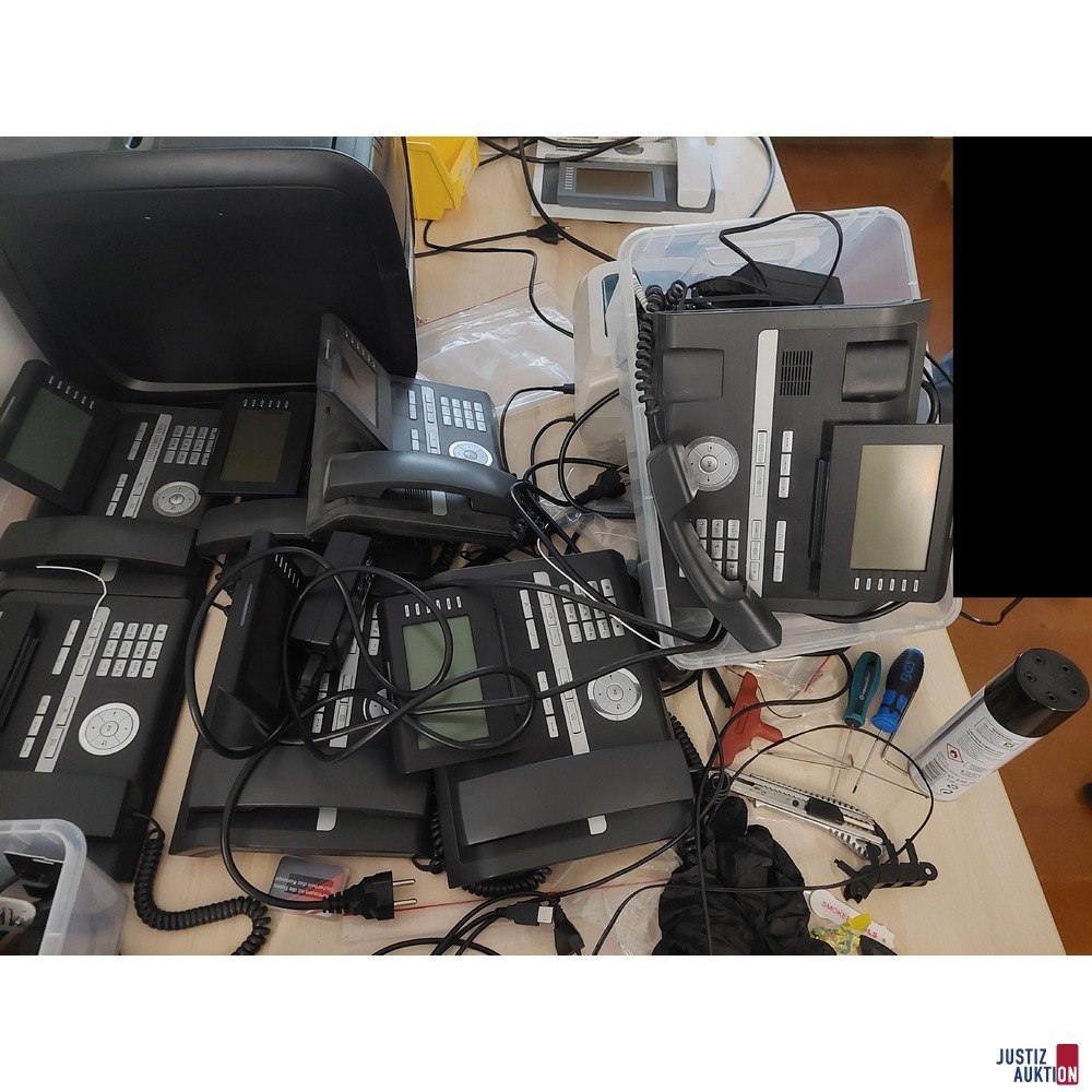 Telefonanlage mit 10 Telefonapparaten Siemens Open Stage 40HFA