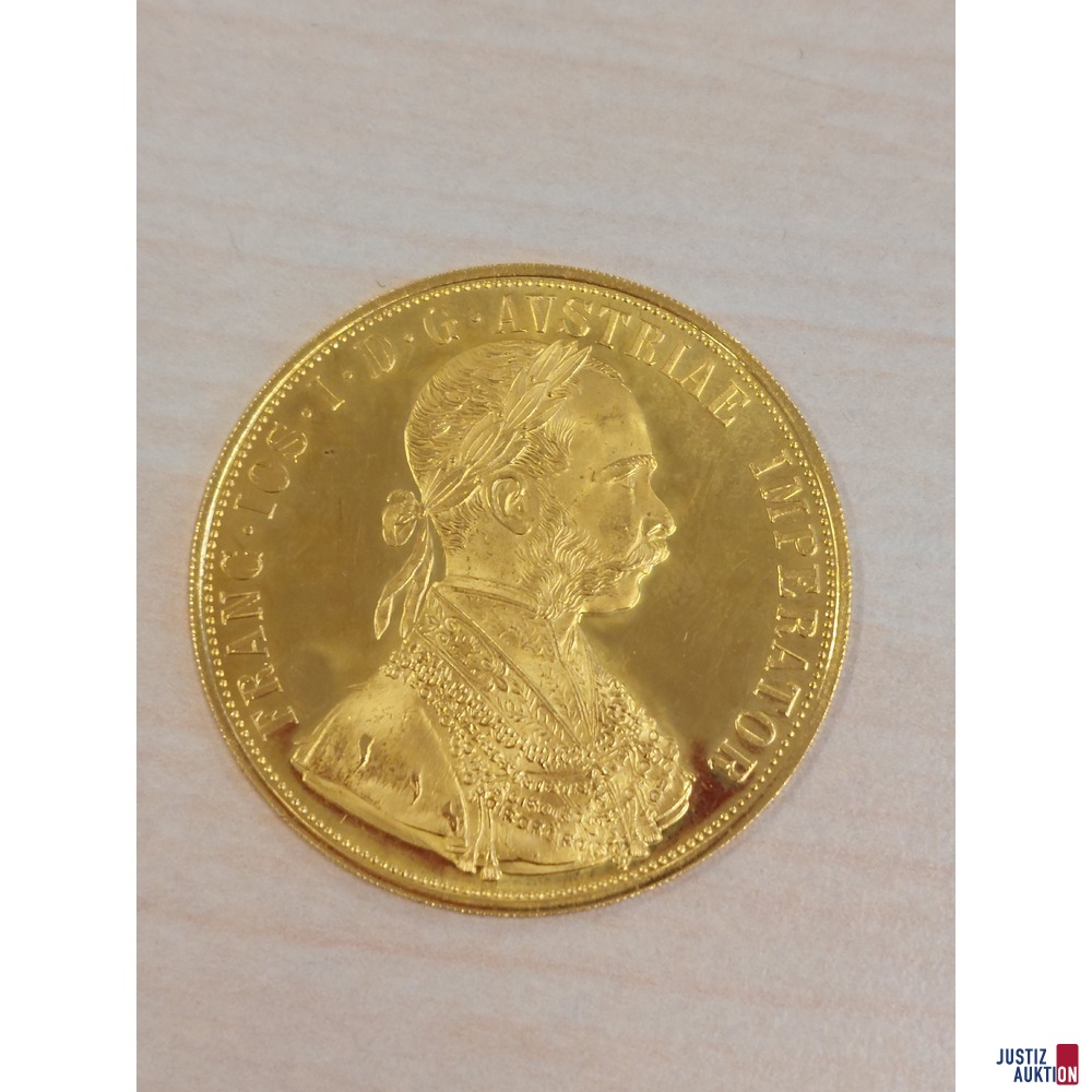 Österreich Franz Josef 4 Dukat 1915 NP
