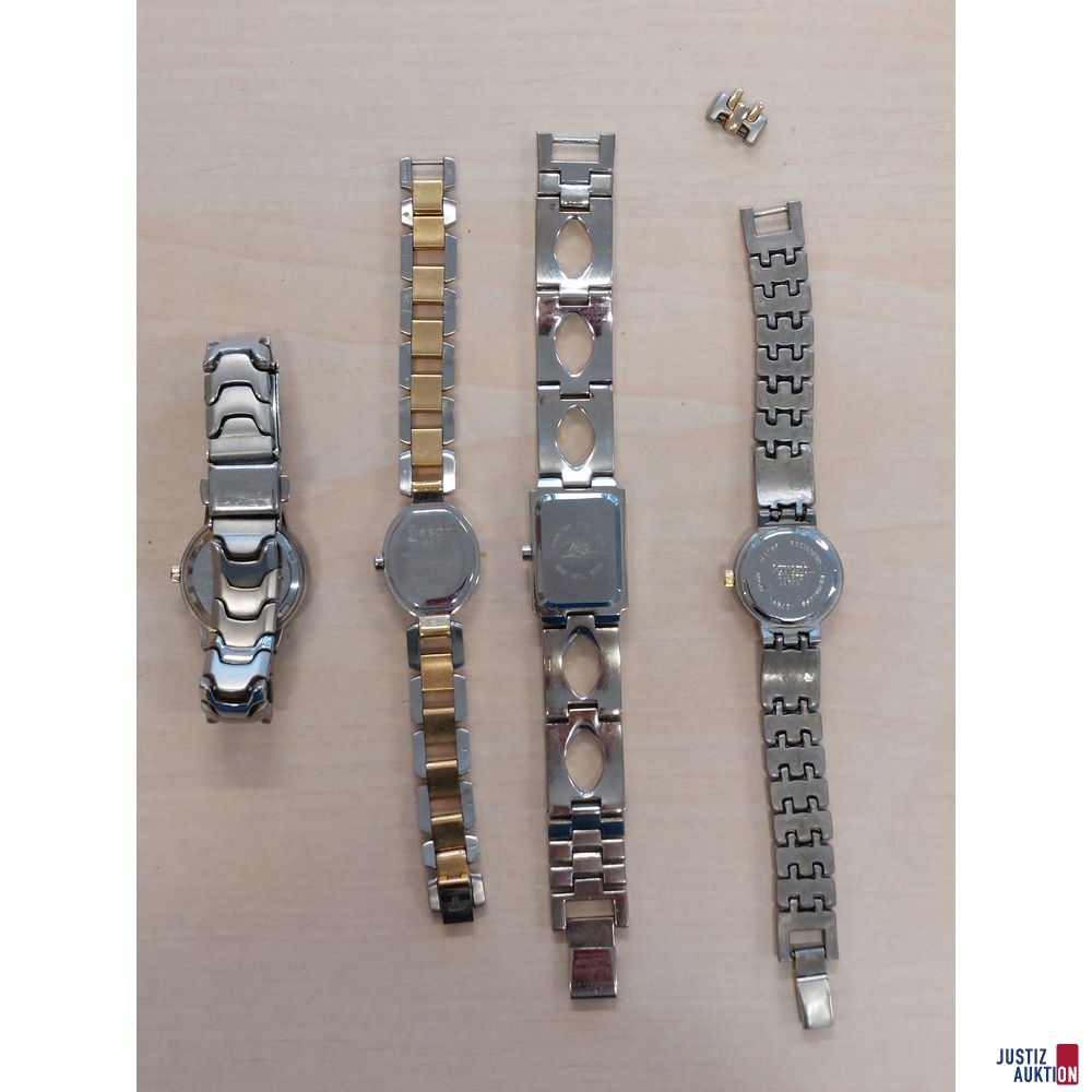 4 Modeschmuck-Damenuhren