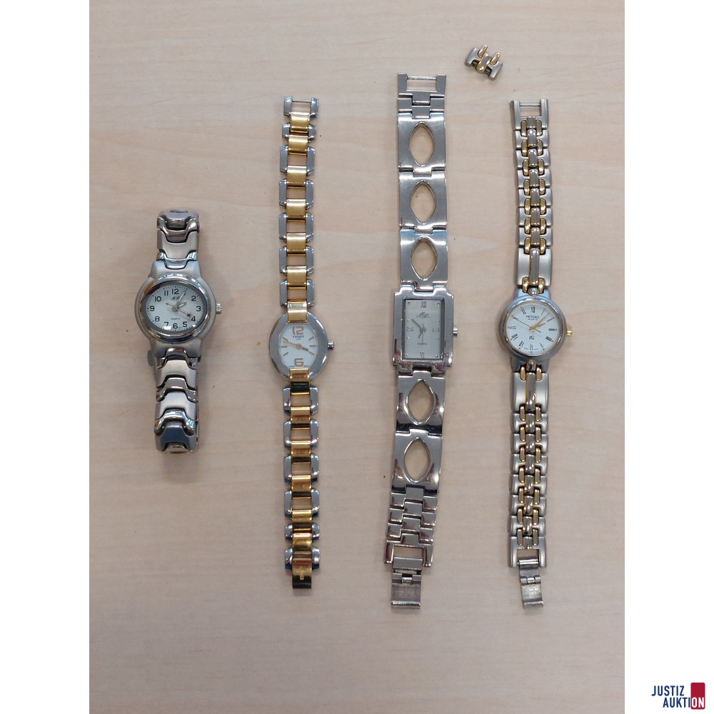 4 Modeschmuck-Damenuhren
