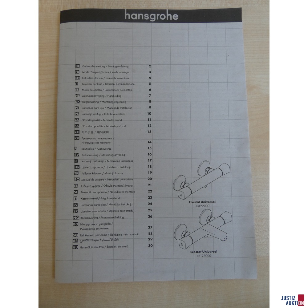Wannenthermostat hansgrohe OVP