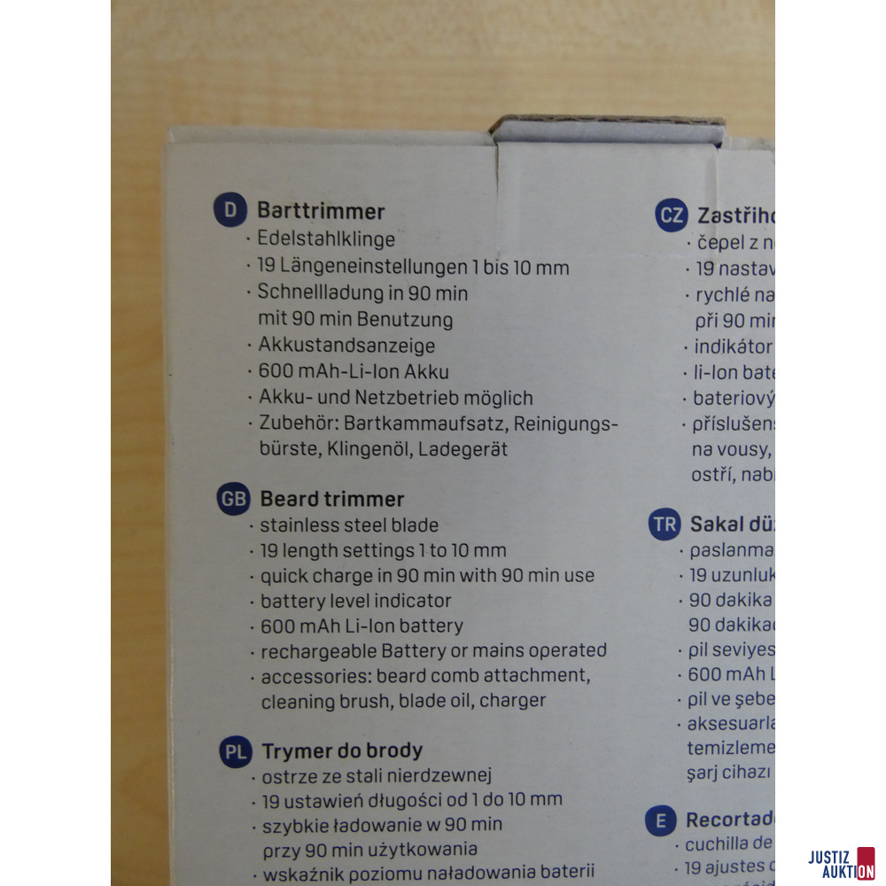 drei Barttrimmer Rossmann – foto 5 – kavel bij Justiz-Auktion, Chemnitz