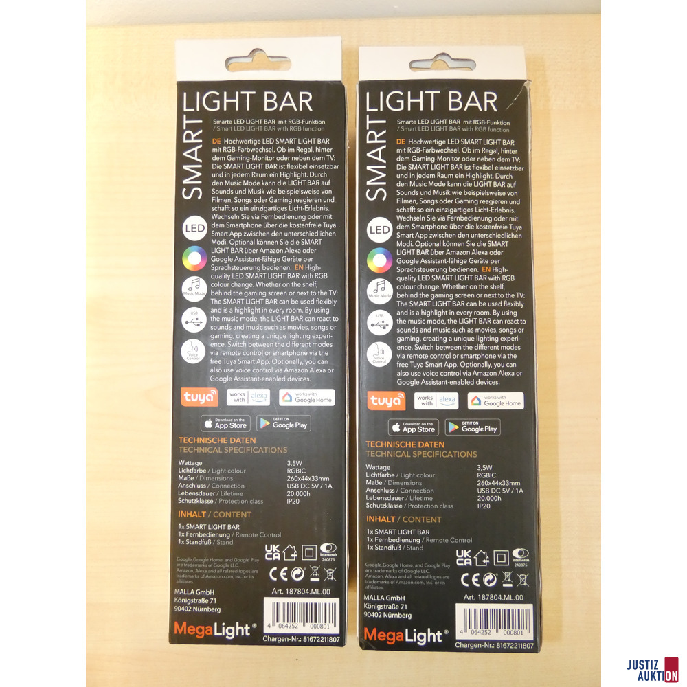 zwei Smarte LED Light Bars – foto 5 – kavel bij Justiz-Auktion, Chemnitz