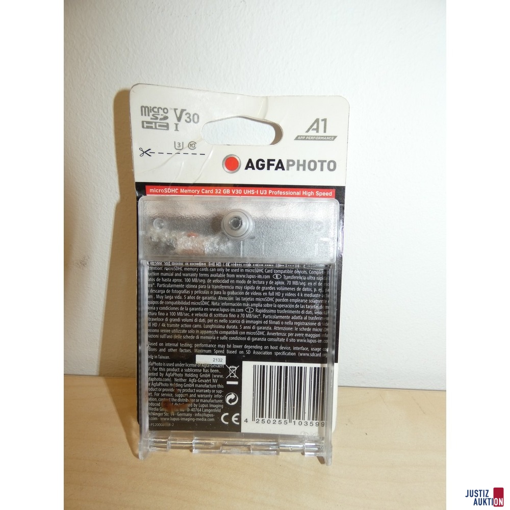 AGFAPHOTO Micro-SD-Karte mit Adapter&semi; 32 GB&semi; neu&semi; OVP