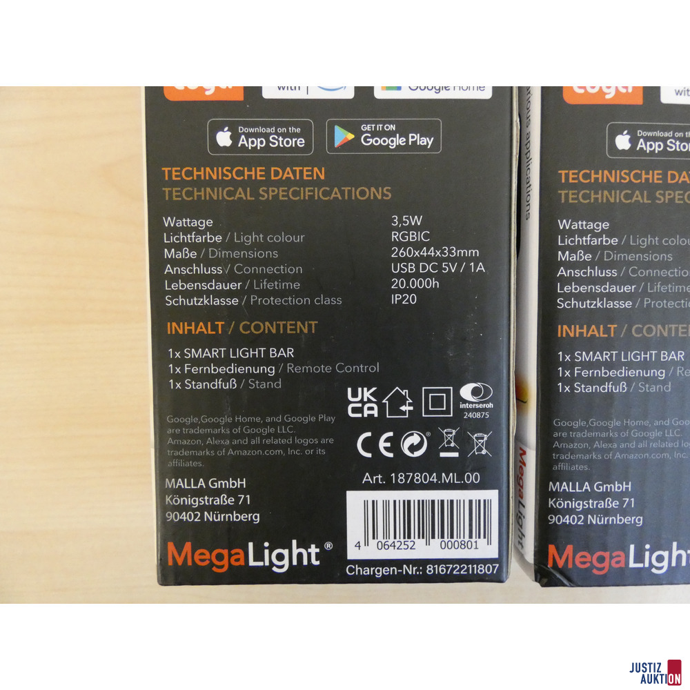 zwei Smarte LED Light Bars – foto 4 – kavel bij Justiz-Auktion, Chemnitz