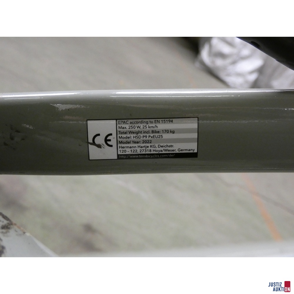 E-Bike/Pedelec tern HSD P9 ohne Akku