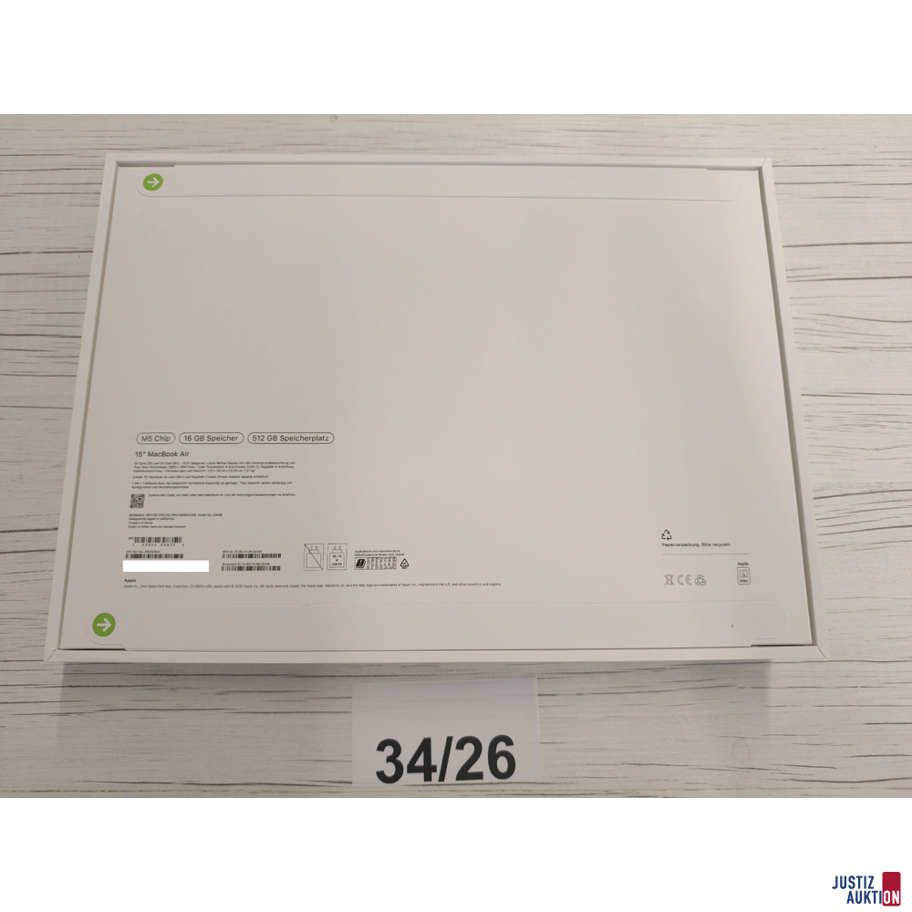 R&uuml;ckseite Karton MacBook Air