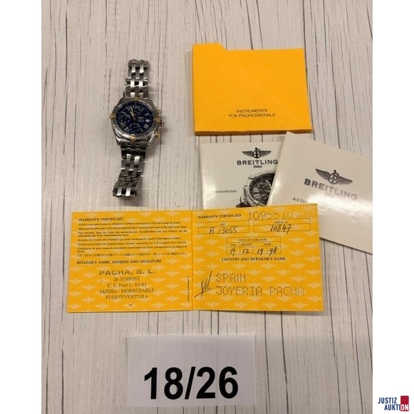 18-2026 Breitling Uhr mit Zertifikat