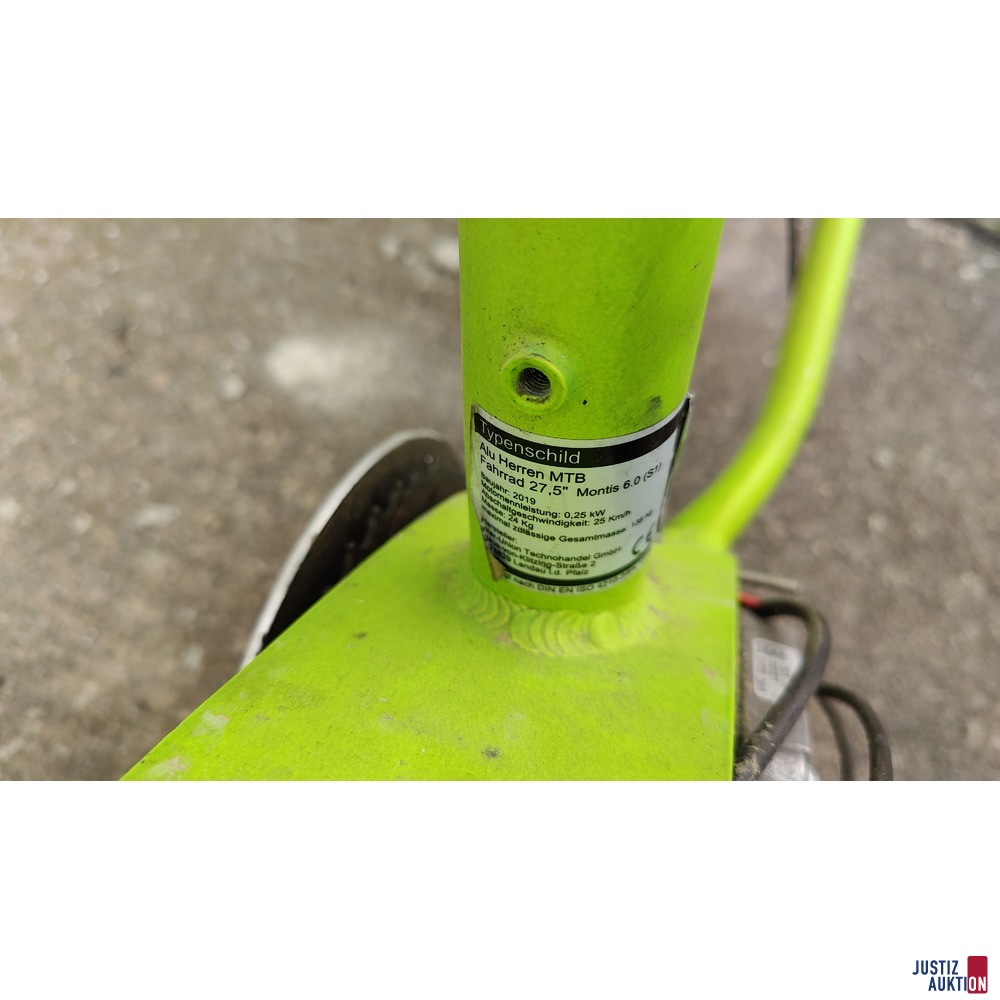 160-25 E-Bike Typenschild