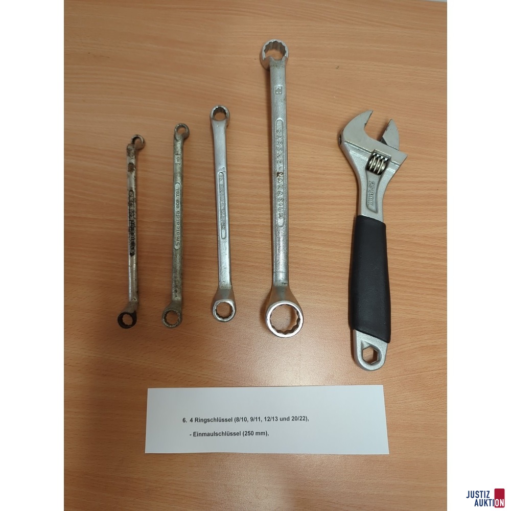 Ringschl&uuml;ssel und Einmaulschl&uuml;ssel