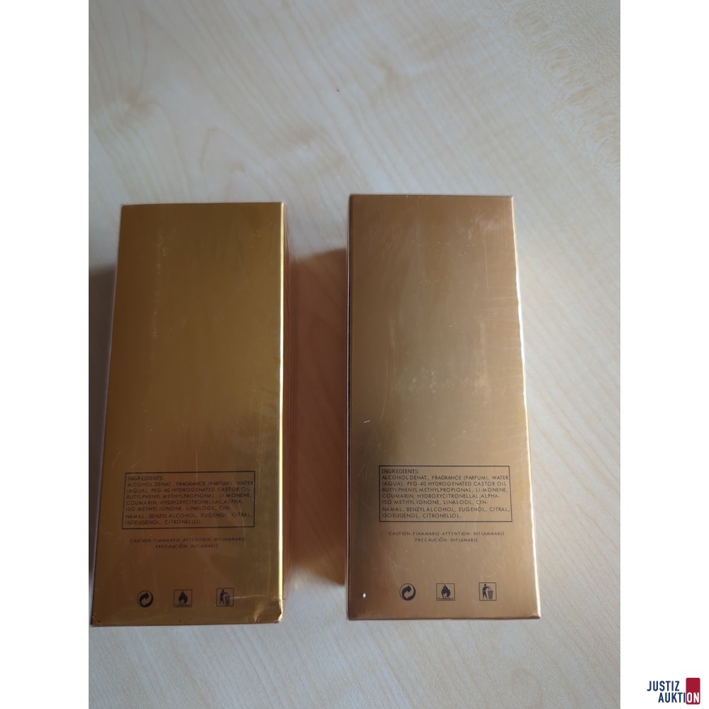Rückseite der Verpackungen