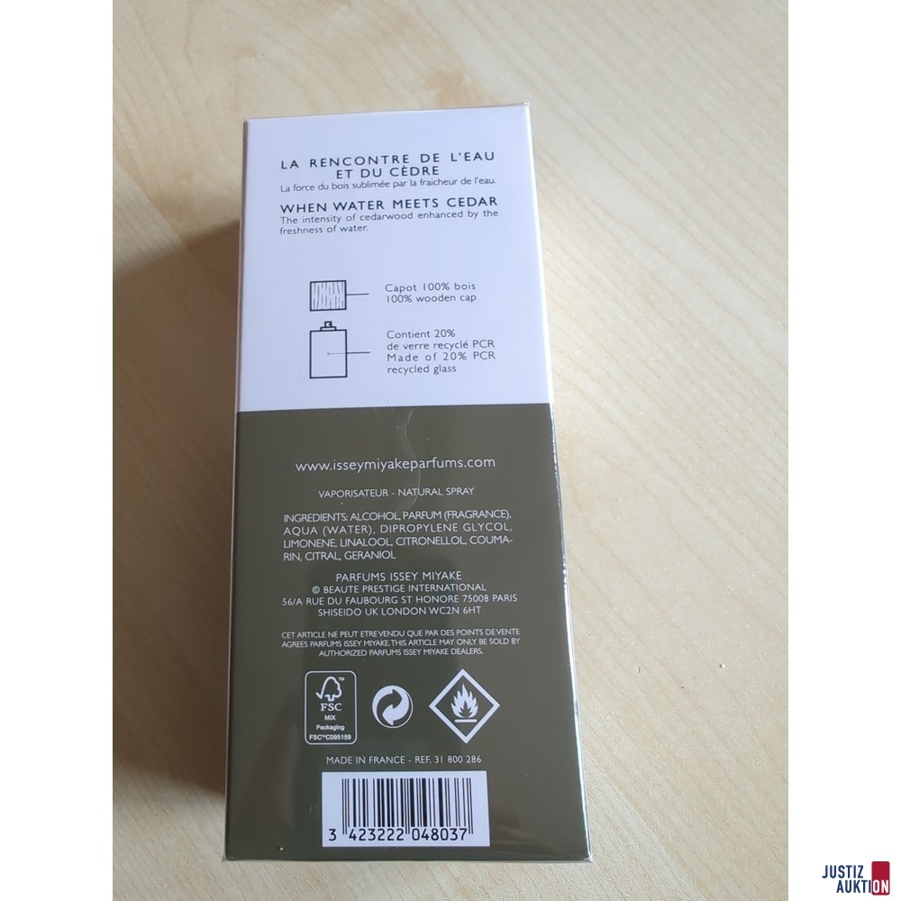 Rückseite mit Text