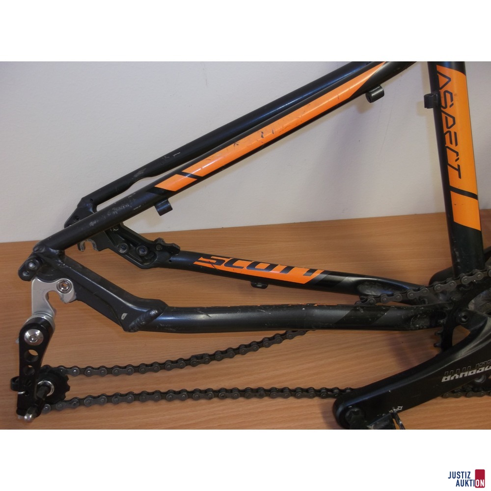Fahrradkette, hinterer Teil des Rahmens