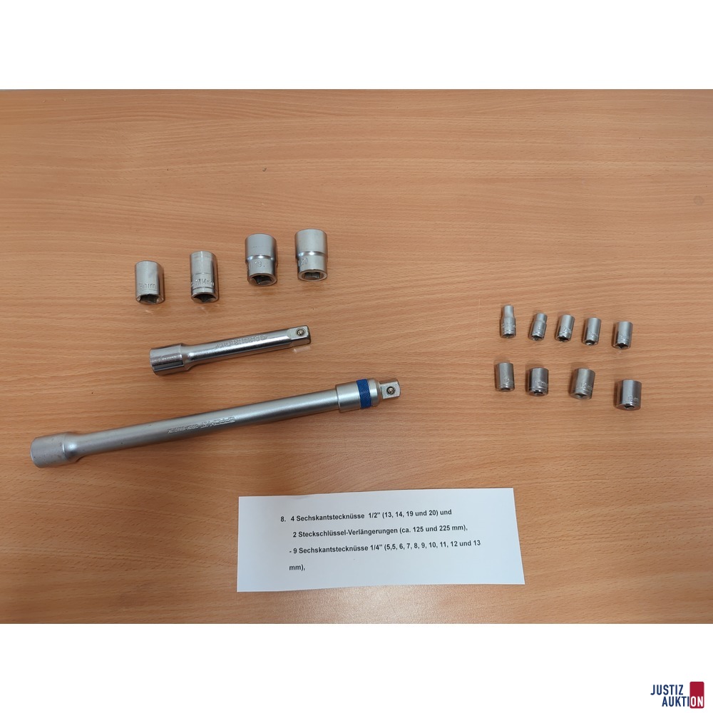 Sechskantsteckn&uuml;sse und Verl&auml;ngerungen