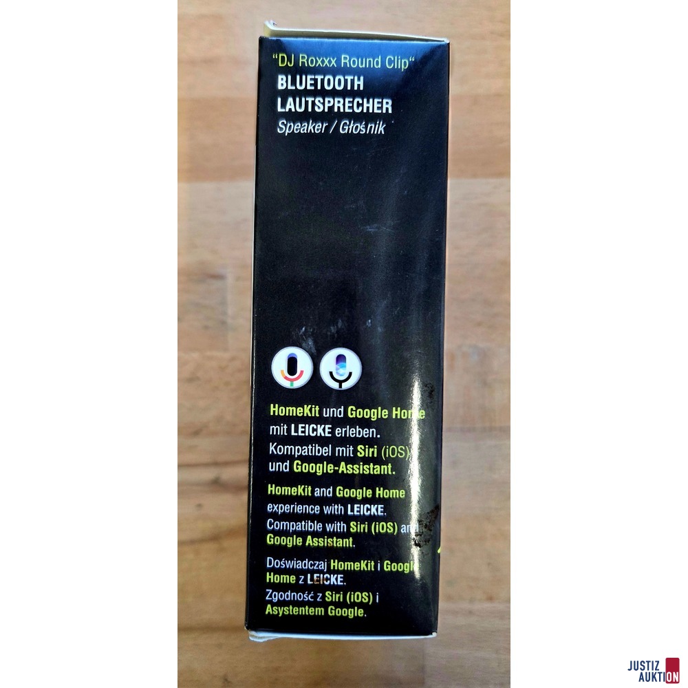 Bluetooth Lautsprecher "DJ Roxxx Round Clip"