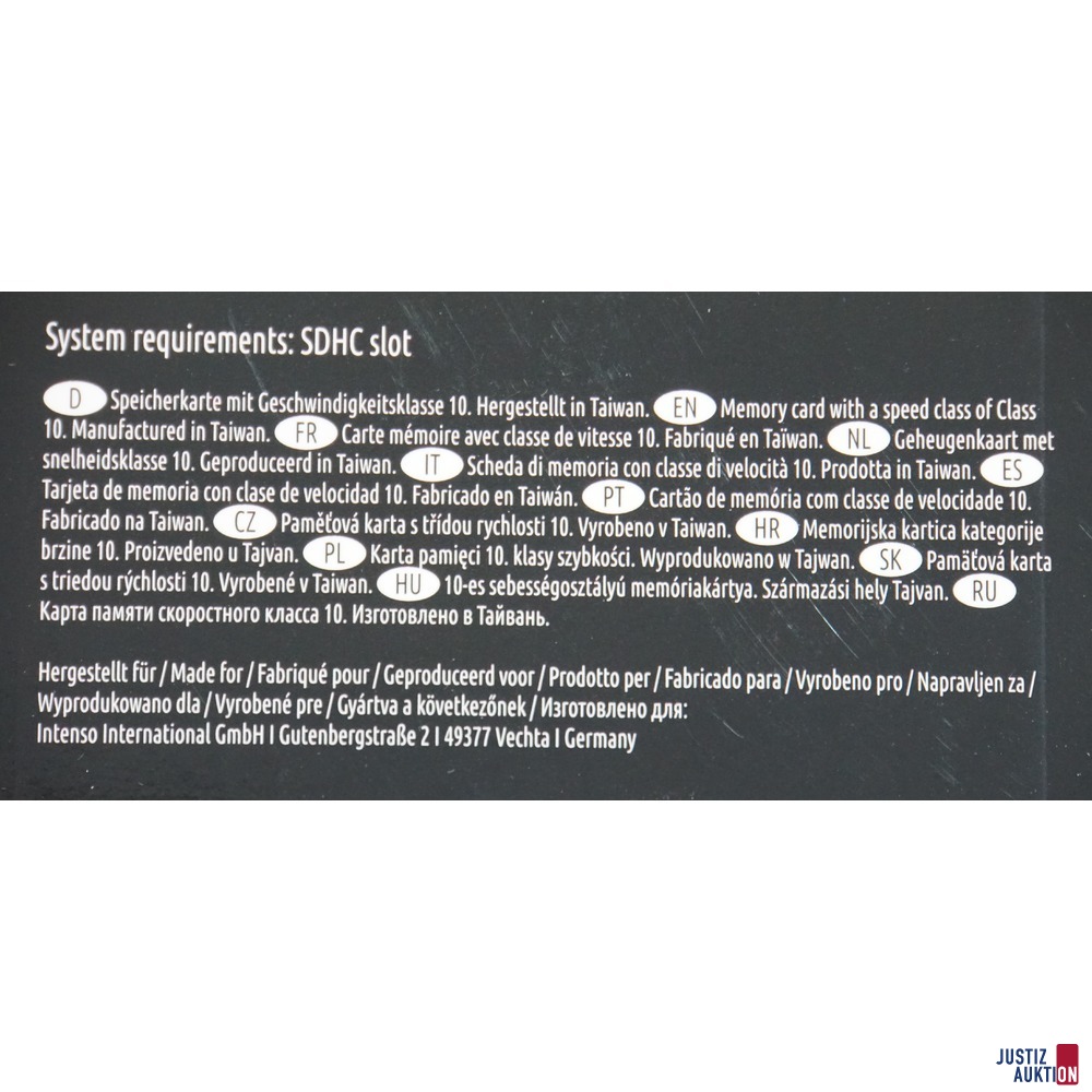 Detailaufnahme Prodkutinformation