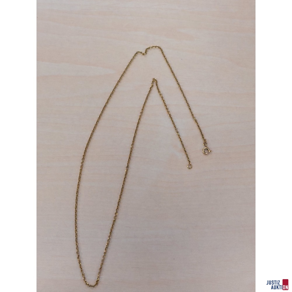 Kette Gelbgold Karree 585 &permil; amtspunziert 50 cm lang&comma; 1&comma;5 mm breit&comma; 5&comma;6 g