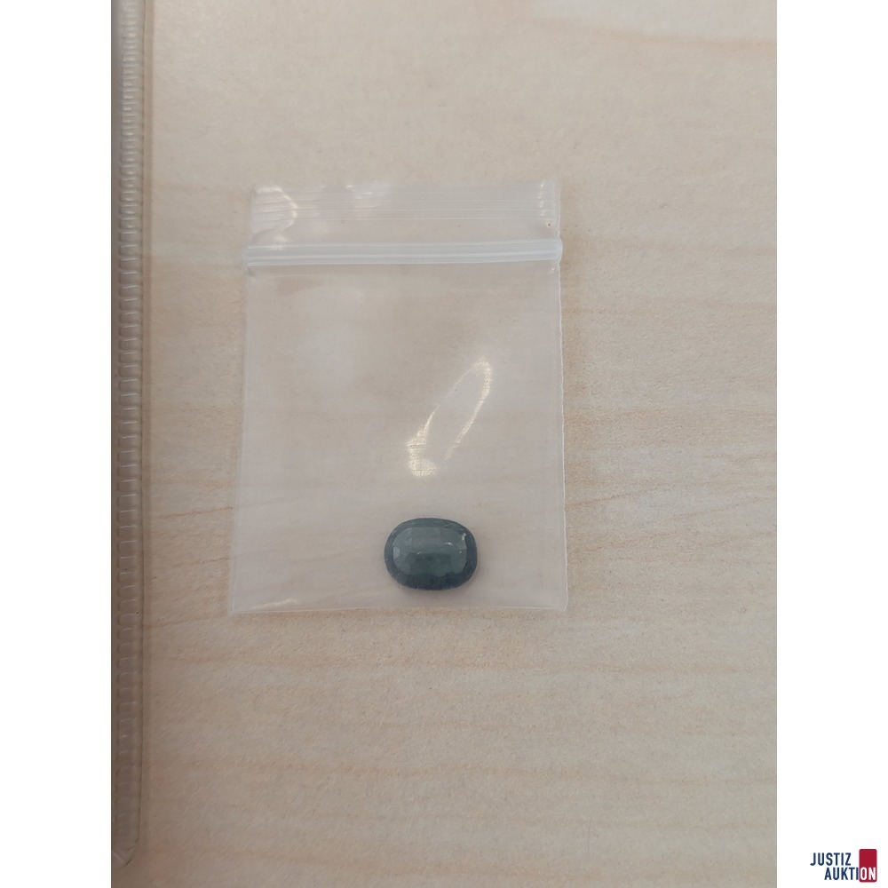 Blau-gr&uuml;ner Saphir 1&comma;53 ct mit Zertifikat