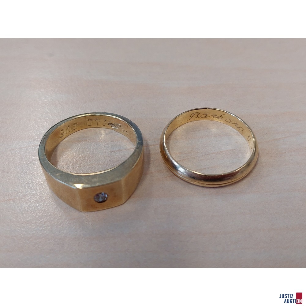 Konvolut aus 2 Ringen und einer&nbsp;Kette