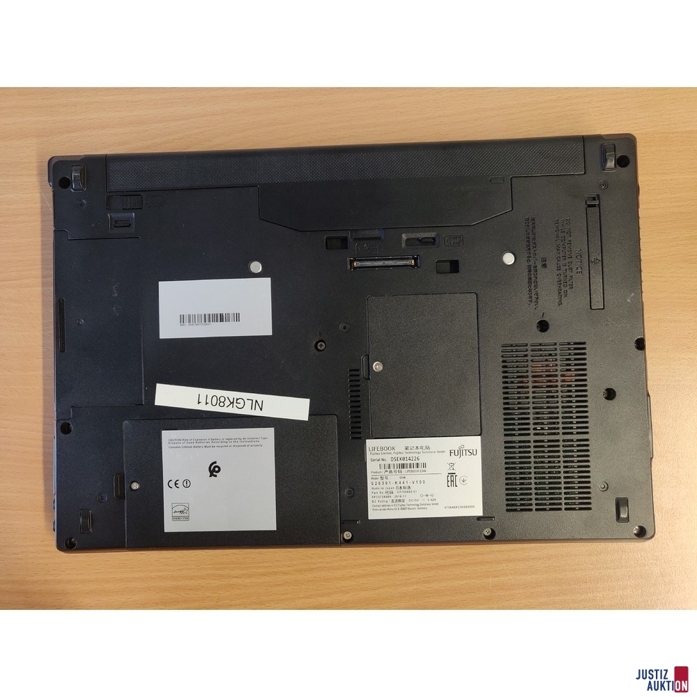 Lifebook von unten