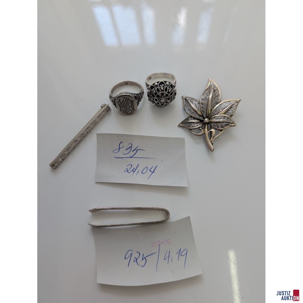 Konvulent an Silberschmuck