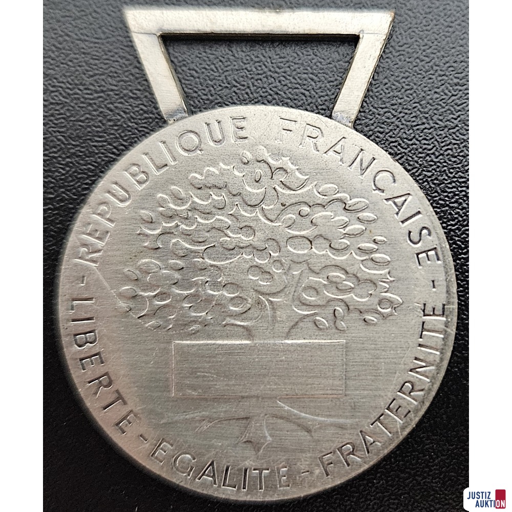 Französische Medaille - Rückseite