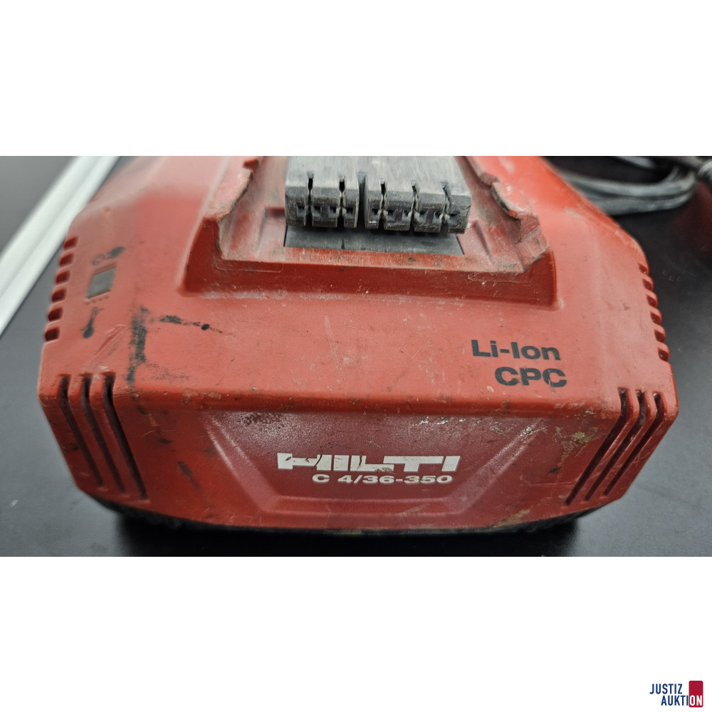 HILTI Ladegerät C4/36-350 mit Zubehör – foto 2 – kavel bij Justiz-Auktion, Untergriesbach (GV-Büro)