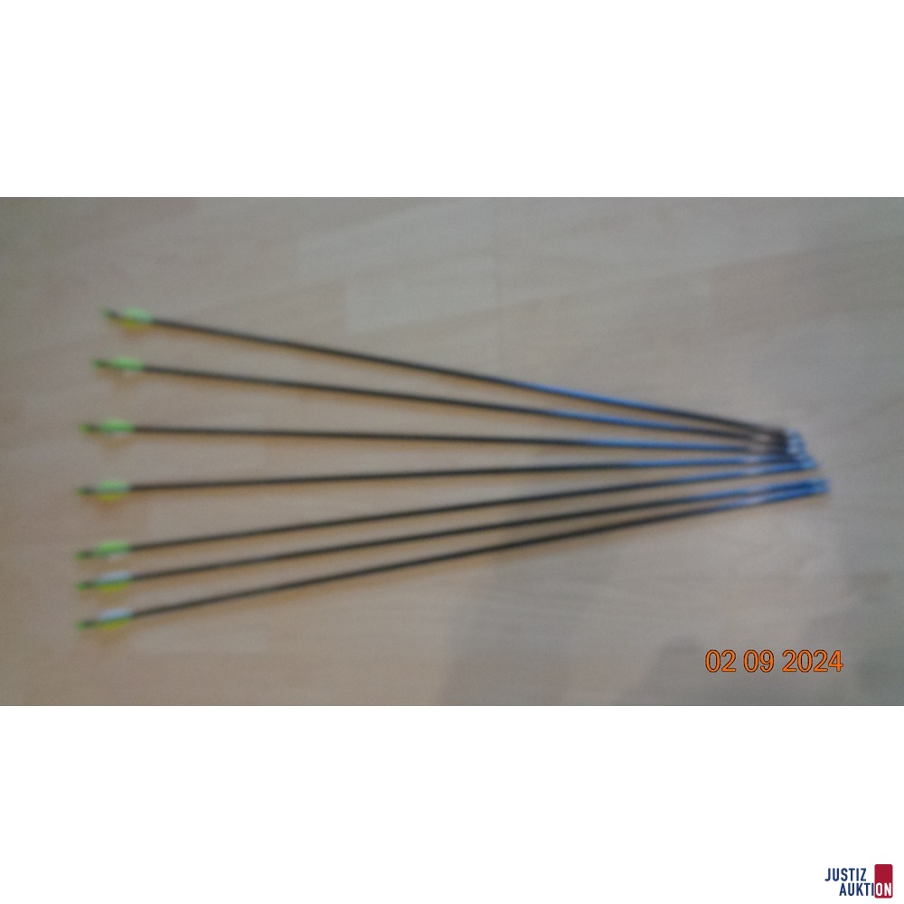 7 Pfeile mit Metallspitzen