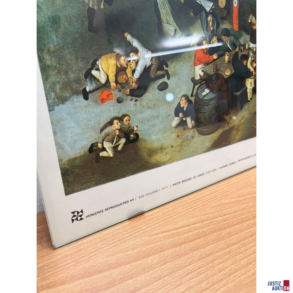 Nur Abholung: Poster Flämische Kirmes Brueghel – foto 4 – kavel bij Justiz-Auktion, Augsburg