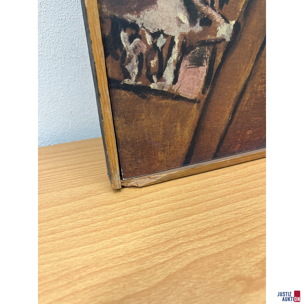 Nur Abholung Holzdruck, "Violette Tulpen" von Beckmann – foto 2 – kavel bij Justiz-Auktion, Augsburg
