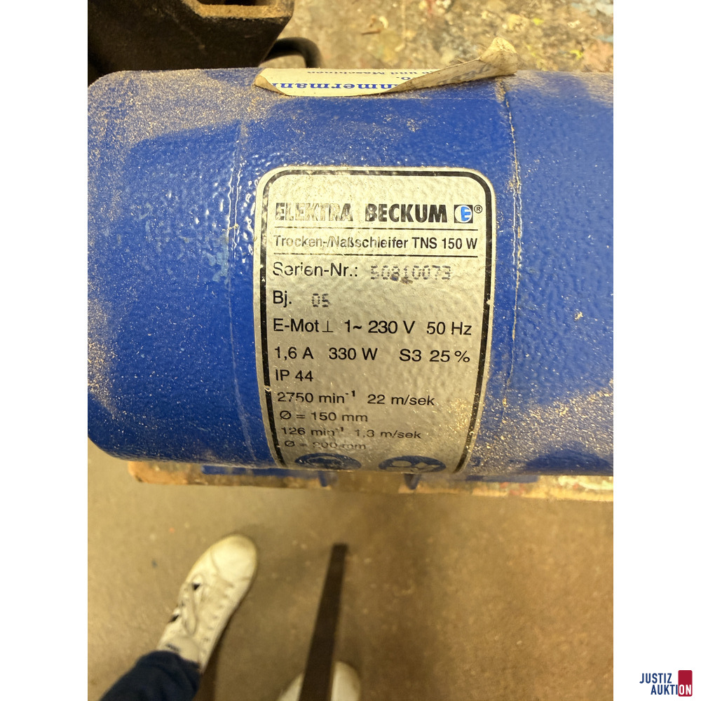 2 x Elektra Beckum Schleifmaschinen – foto 4 – kavel bij Justiz-Auktion, Remscheid