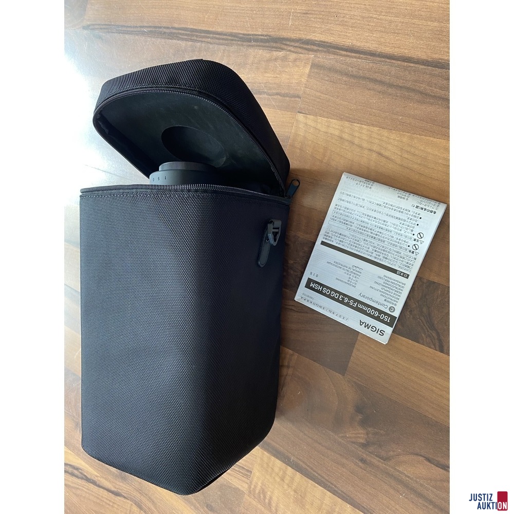 Tasche und Bedienungsanleitung