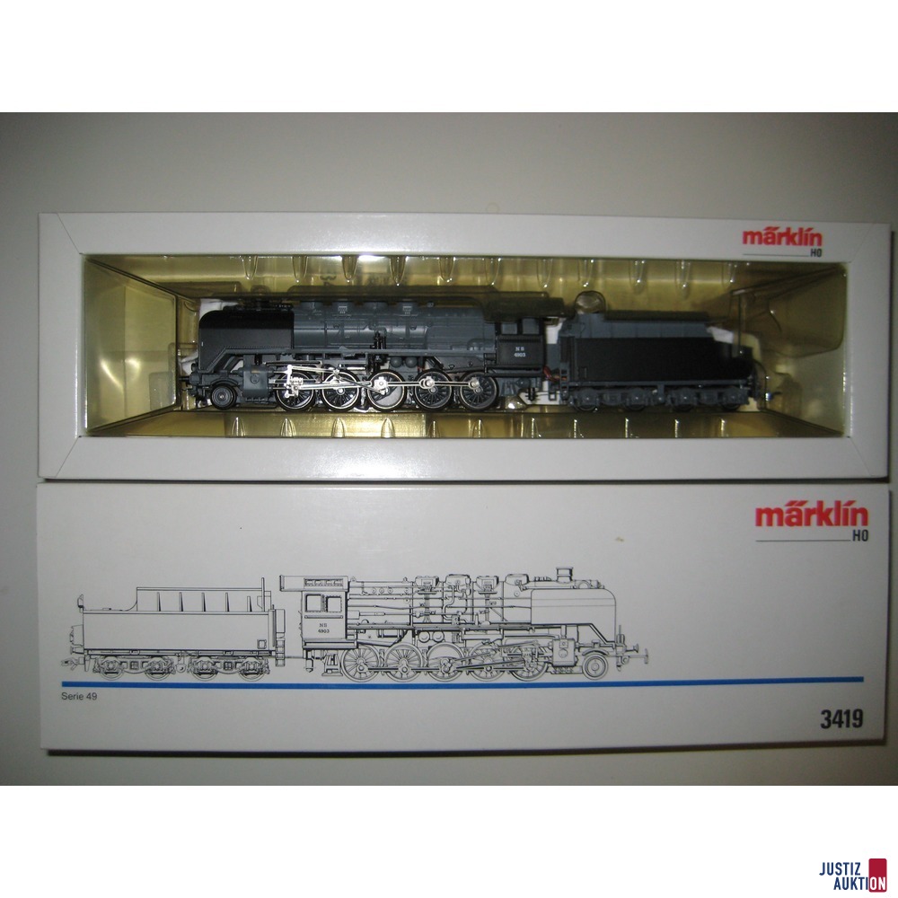 Verpackung und Lokomotive